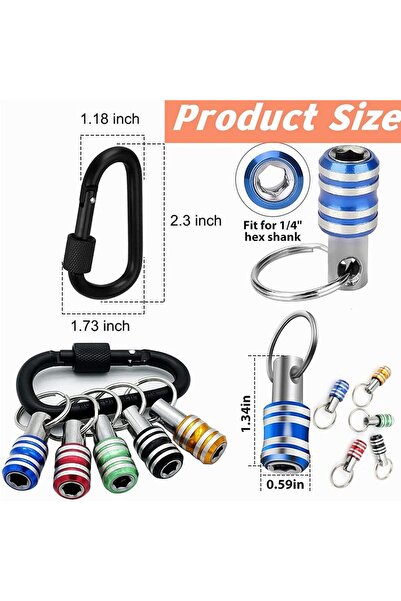 JZS Bit Holder 1/4 inch Hex Shank 5PCS Extension Bar