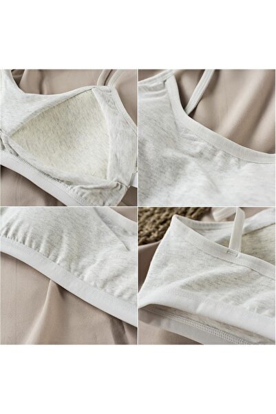 JZS Teen Girls' Training Bra Seamless Cotton Cami Wireless Bras