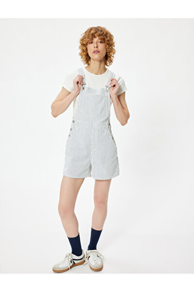 Koton Mini Denim Salopet Jumpsuit