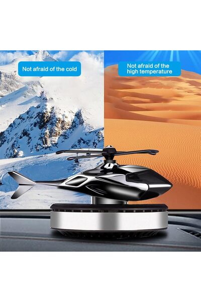 JZS Car Fragrance Diffuser Solar Rotating Air Freshener Ornament Black Gold