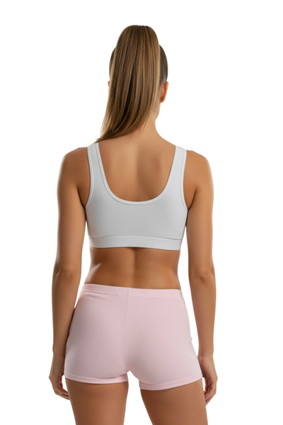 Sensu Γυναικείο Σορτς Μονό κοτλέ Modal Ροζ