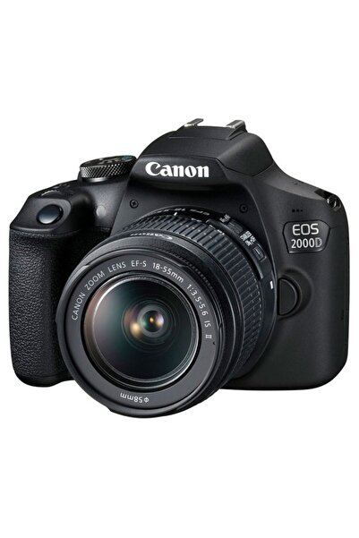 Canon EOS 2000D DSLR Camera Black With 18-55mm IS II Lens + 75-300mm III Lens