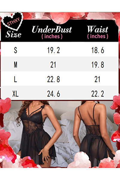 Sthxyfaith Women Lingerie Lace Chemise Sleepwear Babydoll Nightgown Teddy Lingerie White X-Large