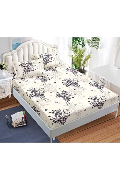 CHIRASO CHIRASO Fitted Sheet Set, Satin Cotton, 160x200 cm and 2 Pillowcases 52x80 cm