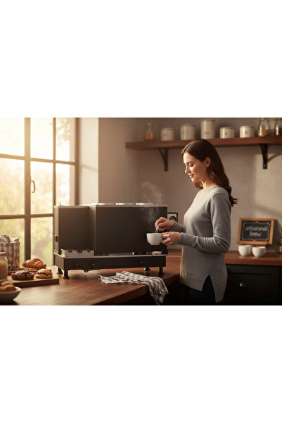 Copper Atelier Painted Electric and Lpg First Class Tea Boiler 3 Teapots 35 Lt Capacity