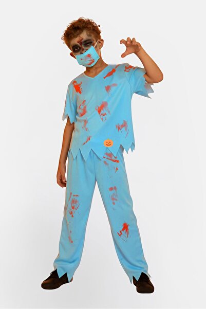 Yalla Toys Kids Boy Zombie Surgeon Costume, Blue