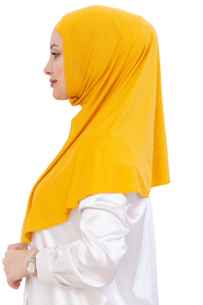 Modish Group Ready-Made Turban & Headscarf – Comfortable Hijab Shawl Islamic Clothing with Viscose Bonnet Set - Yellow