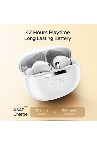 BOAT Airdopes 141 ANC, ANC(~32dB), 50ms Low Latency, 4Mics ENx Tech, 42HRS Battery, Fast Charge