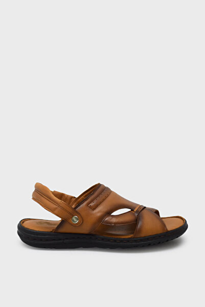 Pepita صندل رجالي من الجلد للاستخدام اليومي باللون البني SRLR6675