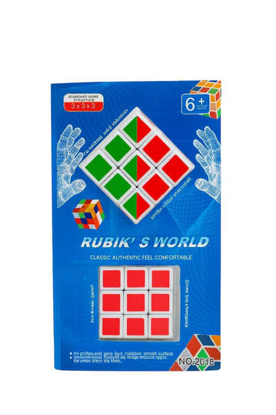 OEM Set de 2 cuburi într-o cutie tip carte, puzzle 3x3, joc de logică pentru copii și adulți