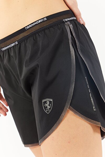 Scuderia Ferrari Women Sportswear Fit Training Shorts, Black/Grey