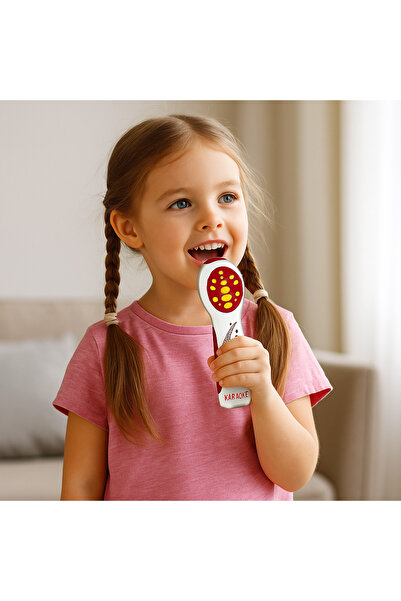 SHOPIENS Microfon Karaoke Copii cu Carte Muzicala 20 Cantece Jucarie Interactiva 3+