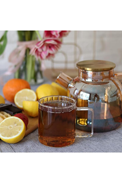 Cambu Line Double Espresso Cup with Handle Borosilicate Glass Cup Set of 4 150 ml