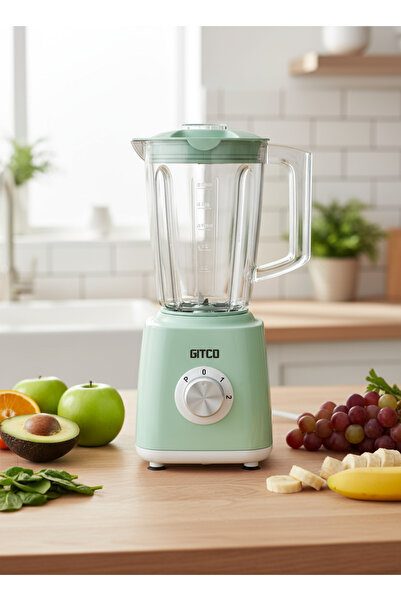 GITCO 2-in-1 Countertop Blender, 500 W, 1.5 L, GB1011 - Mint Green