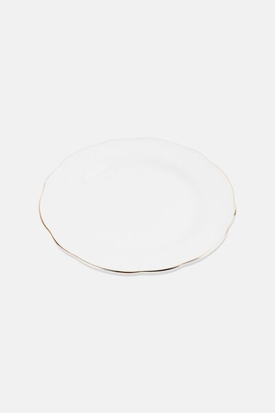 Muy Mucho Porcelain Desert Plate, White
