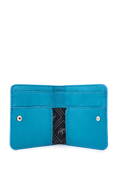 Tamer Tanca Unisex Γνήσιο Δερμάτινο Μπλε Κάρτα