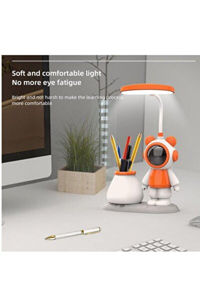 OEM Lampă Birou Astronaut, LED Reglabil, 27 cm, Design Spațial, Container Pix...