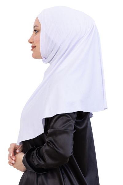 Modish Group Έτοιμο τουρμπάν και χιτζάμπ – Άνετο χιτζάμπ με σετ μπονέ από βισκόζη, ισλαμικό ρούχο - Λευκό