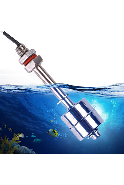 ROBİZ Metal Sıvı Su Seviye Sensörü 200mm Paslanmaz Çelik Şamandıra Mekanik An...