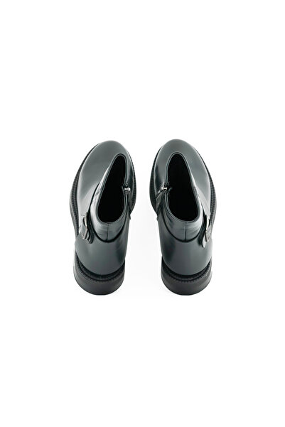 Tuna Genuine Leather Rubber Sole Zippered Women's Boots - Zb0602