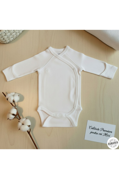 OEM Extra-fine hypoallergenic cotton kimono bodysuit with mittens