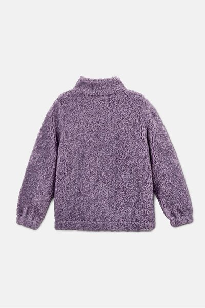 Tchibo Toddler Girls Fleece,Troyer Sweater, Purple