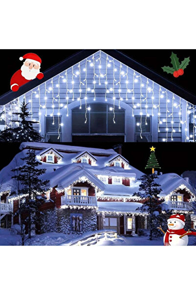 OEM Set of 2 x Fringe Installations, 12 m, 300 LEDs, outdoor, interconnectable, cool white