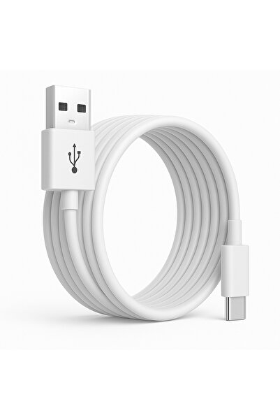 schitec 3A 60W UsbA to Type-C Hızlı Data ve Şarj Kablosu 2 Metre Beyaz X73