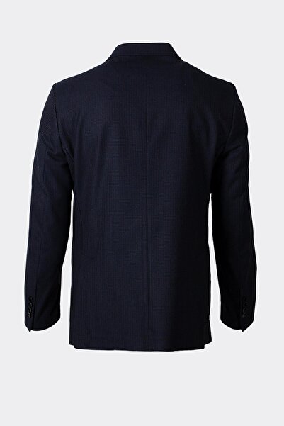 NCS Slim Fit Slim Fit Mono Collar Casual Navy Blue Jacket 4012