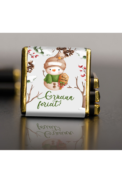 OEM Set 10 bucati Snowman small Chocolate 3,3x3,3cm