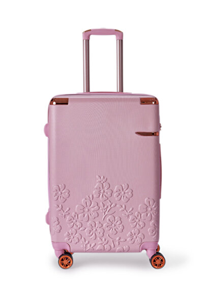 LİMRA A travel bag set consisting of 5 luggage bags of various sizes, made of strong and durable material with a floral design.