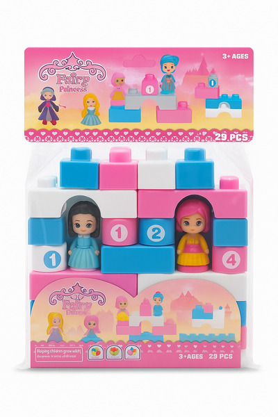 OEM Set de construcție Castel Prințesă – Prințesă Zână, 29 de piese, 29x26 cm...