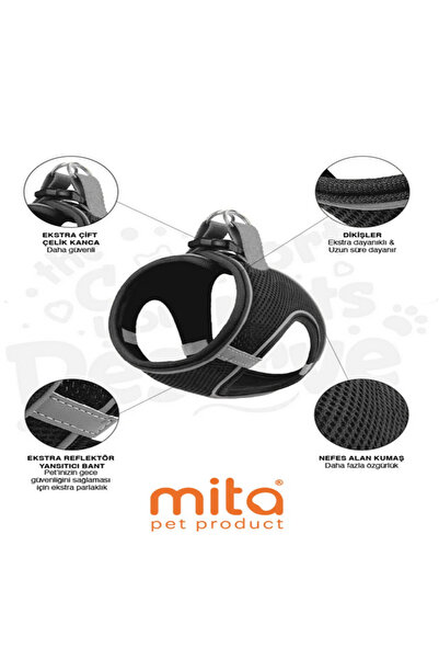 Mita Set of 12 Air Mesh S Breast Collar Black