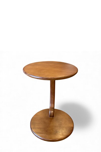 Ates Wood C Sehpa Koltuk Sehpası Yan Sehpa %100 Ceviz Ağacı