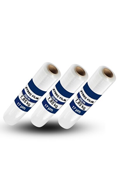 Huzur Elektrik Transparent Handheld Stretch Film 3 Pieces 17 Micron 200 Meters