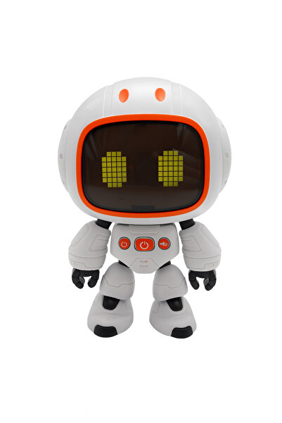 OEM Robot interactiv alb 14,5x10 cm cu lumini, sunete și ecran LED – Jucărie ...