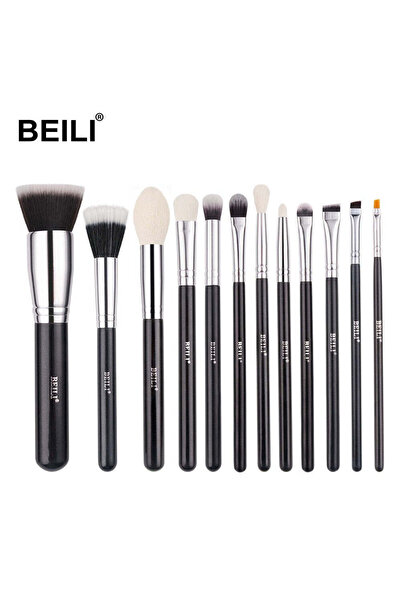 BEILI Black 12-piece makeup brush set