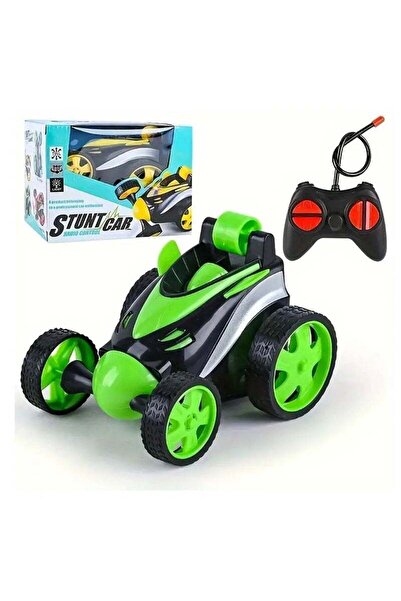 Arabest RC Car Flip Stunt Car with LED Light 360° Flip Children's Electric Remote Control Toy Car,Green