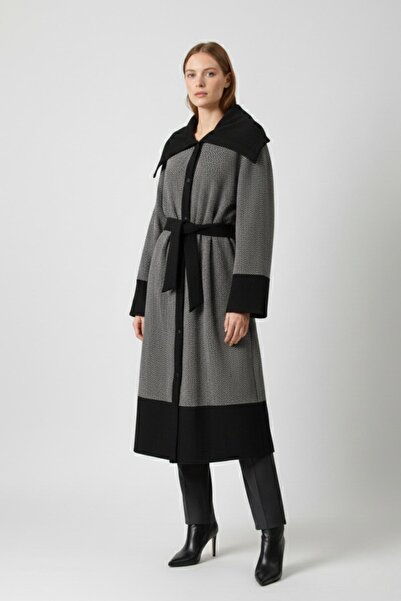 MELIDIA NC2073 Newcarmen Büyük Yakalı Örme Hırka