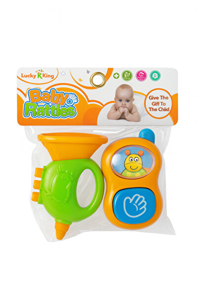 BaoBao Set zornăitoare pentru bebeluși, 20x17 cm, 2 piese, jucării pentru 3 l...