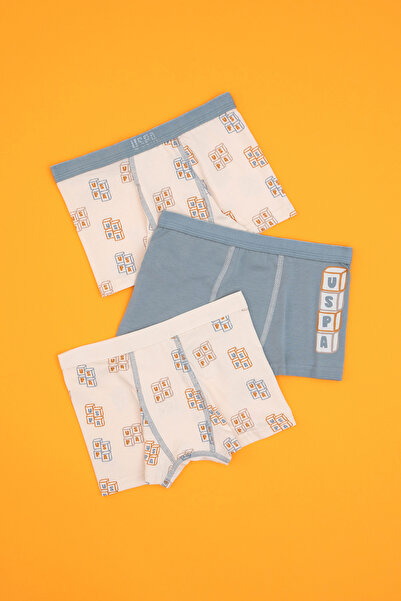 U.S. Polo Assn. Erkek Çocuk 3'lü Boxer Takım 50319390-VR049