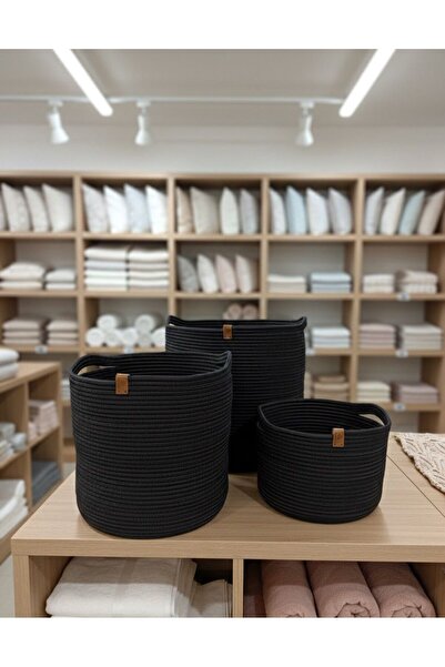 VELLORA HOME سلة تنظيم متعددة الأغراض من الخوص، أزرق بلون الكوبالت قطع، مجموع...