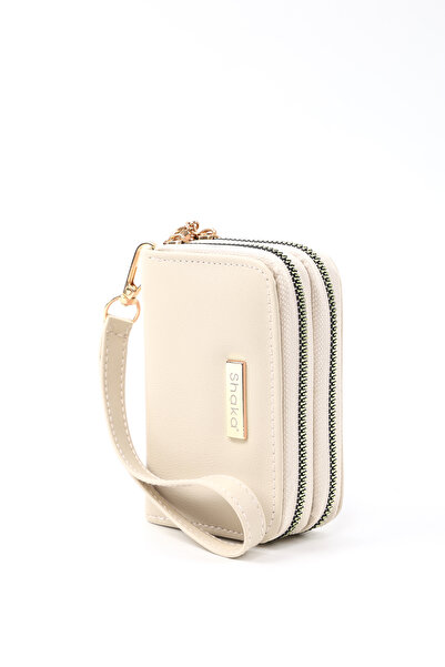 SHAKA Krem Shk266 Faux Leather Wallet with 9 Compartments, Zipper Closure, Card Holder and Coin Compartment
