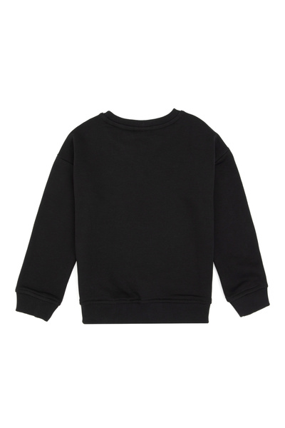 U.S. Polo Assn. Boy's Black Crew Neck Basic Sweatshirt 50313829-Vr046