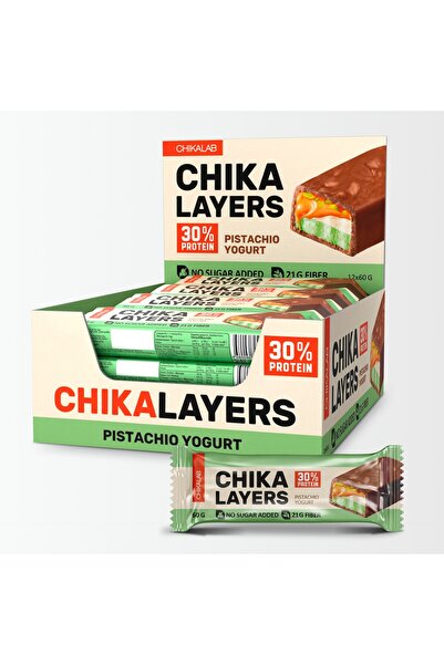 CHIKALAB شيكالايرز لوح بروتين الشوكولاتة بالزبادي بالفستق 12x60g