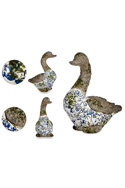 verk group Polyresin figurine, blue duck, in mosaic