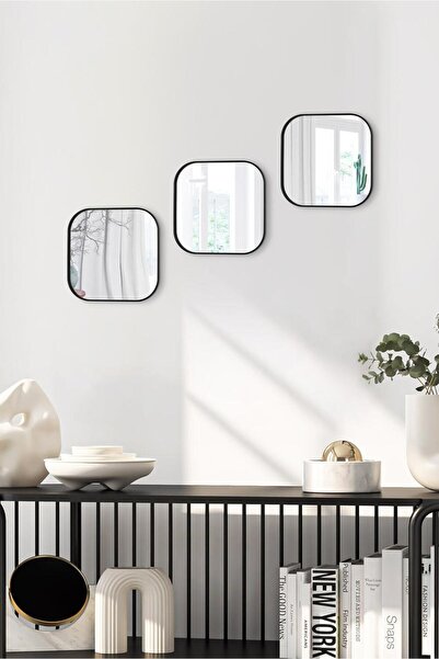 Metpoint Square Mirrored Black 24X24 Serving Tray for Coffee and Tea (Multi-Purpose)