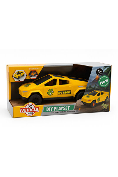 OEM Mașină Dino Hunter 26,5x13 cm – Vehicul de jucărie pickup, set de joacă D...