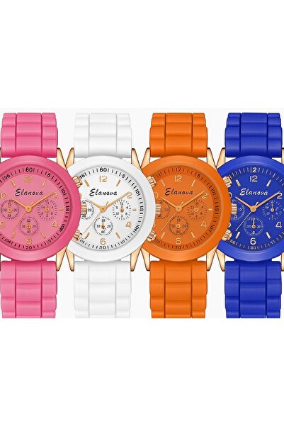 Elanova طقم أربع ساعات نسائية أنالوج بعقارب