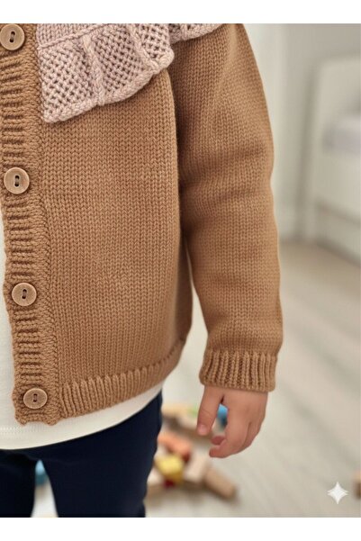 Csp Cassiope Ruffled Front Buttoned Knit Cardigan 9-1-2-3-4 Years Old (Cotonel Triko)